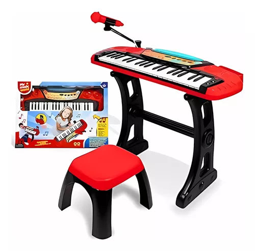 Piano Musical Con Silla, Luces Y Sonido