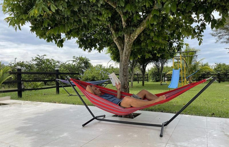 Hamaca Portátil Con Soporte Metálico