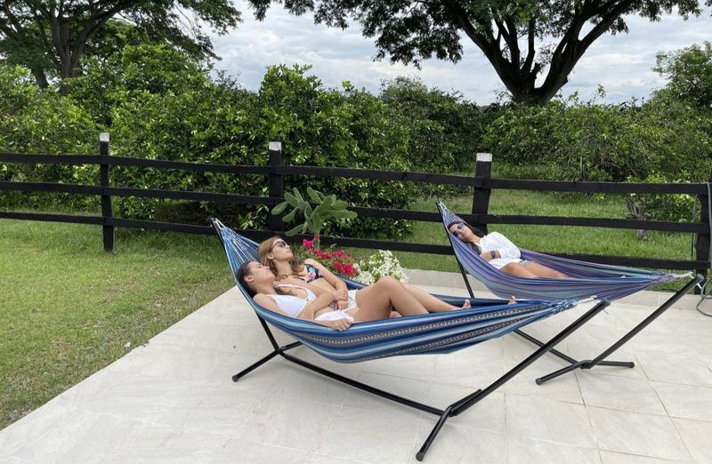 Hamaca Portátil Con Soporte Metálico