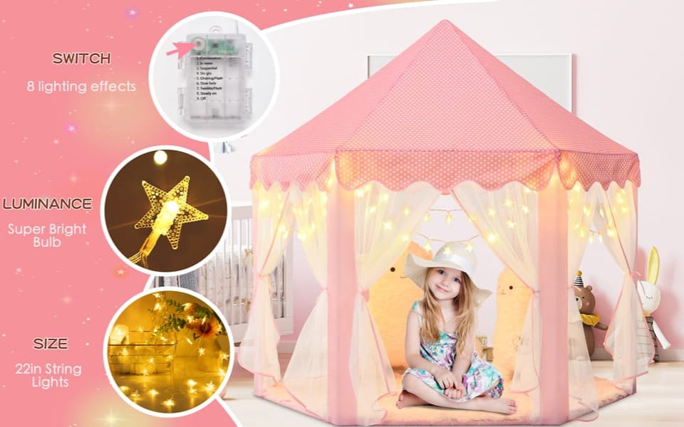 Castillo Princesa Con Luces Estrella