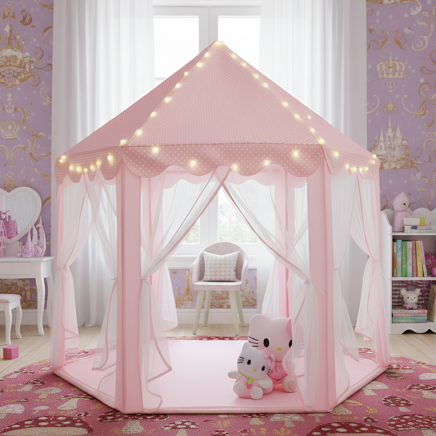 Castillo Princesa Con Luces Inhala