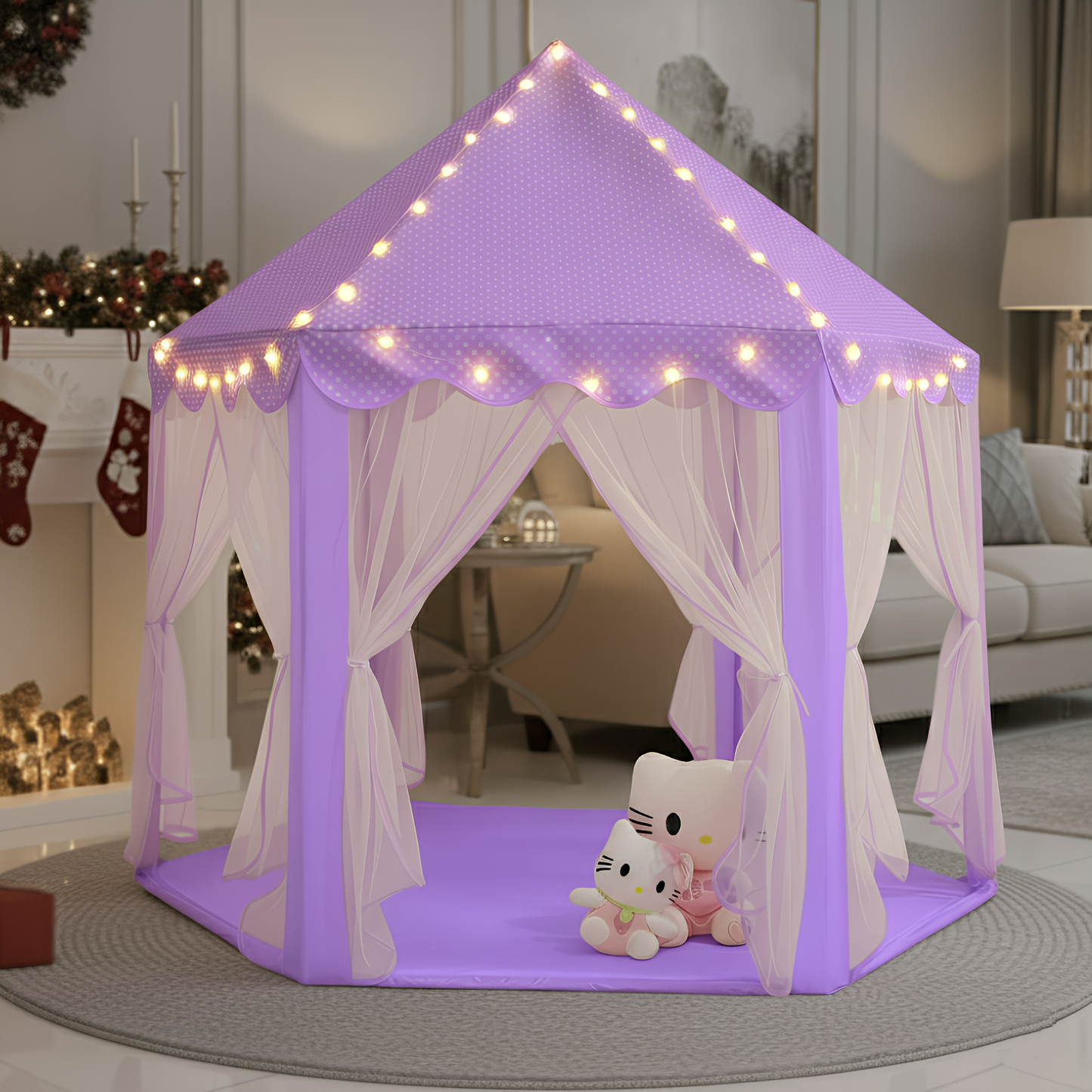 Castillo Princesa Con Luces Inhala